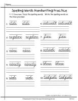 second grade wonders unit six week two printouts spelling handwriting cursive