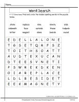 second grade wonders unit six week two printouts spelling wordsearch