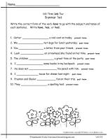 second grade wonders unit three week four grammar test