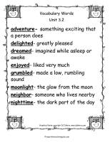 wonders second grade unit 3 week two vocabulary cards