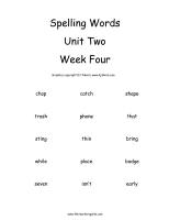 wonders 2nd grade unit two week four spelling words cards